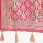 Pink Ethnic Motifs Zari Silk Cotton Banarasi Saree